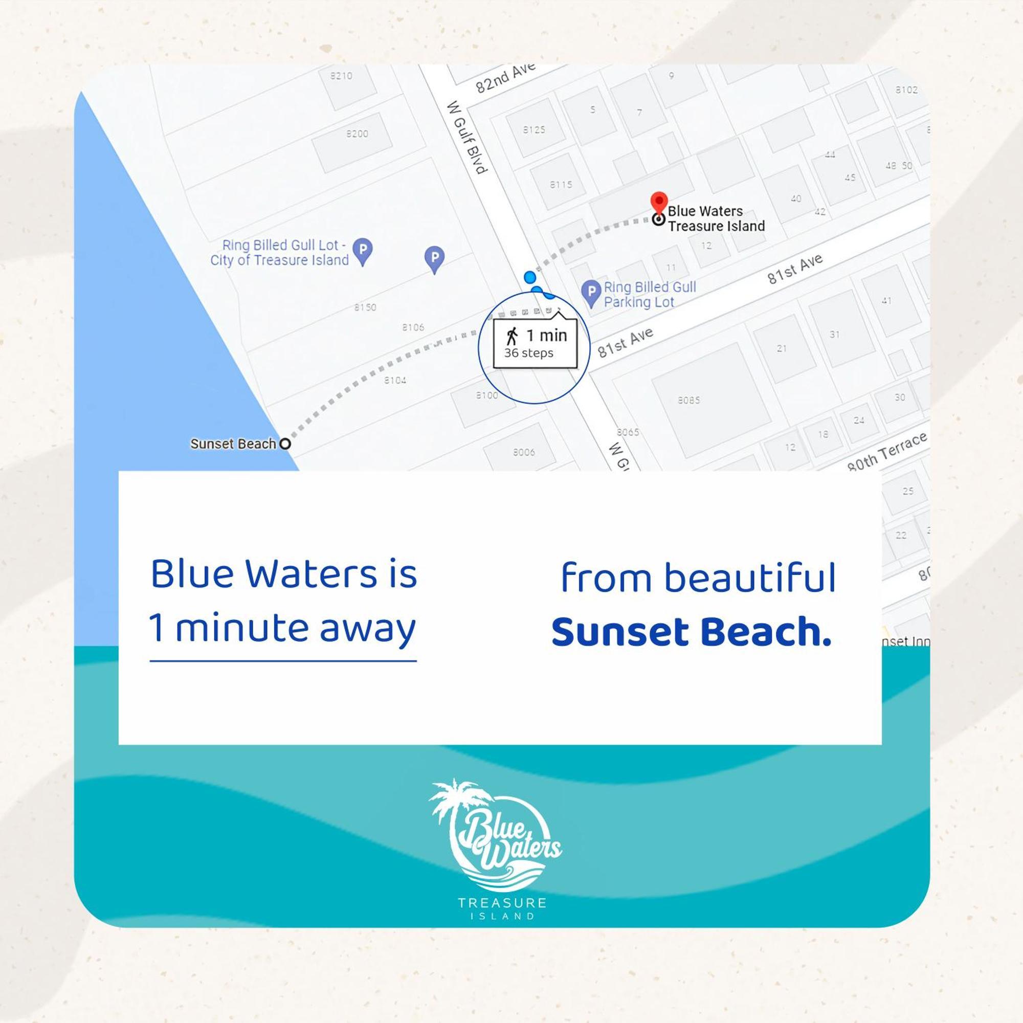 Hotel Blue Waters Treasure Island Exterior foto